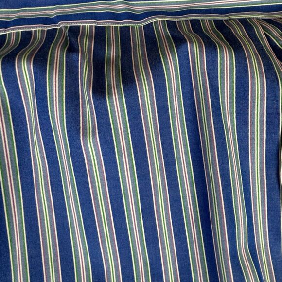 Polo Ralph Lauren Shirt Mens L 16.5 Curham Fit Oxford Button Down Blue Stripe - Picture 9 of 9